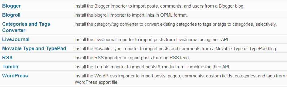 Wordpress Import Tool