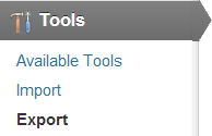 Import Export Tools in WordPress