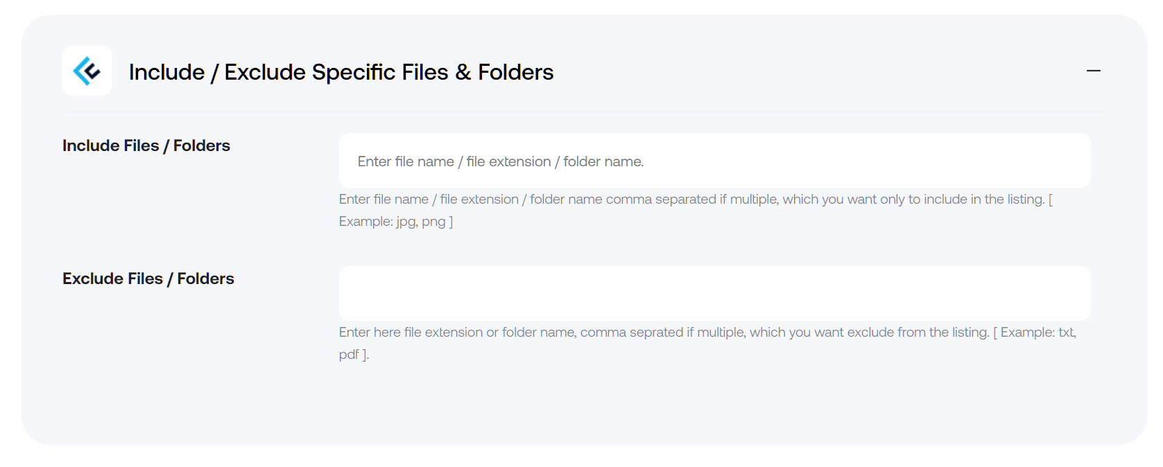restrict files & folder list wordpress