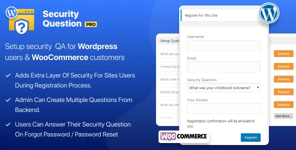 WP Security Questions Pro