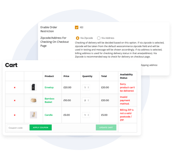 woocommerce delivery map