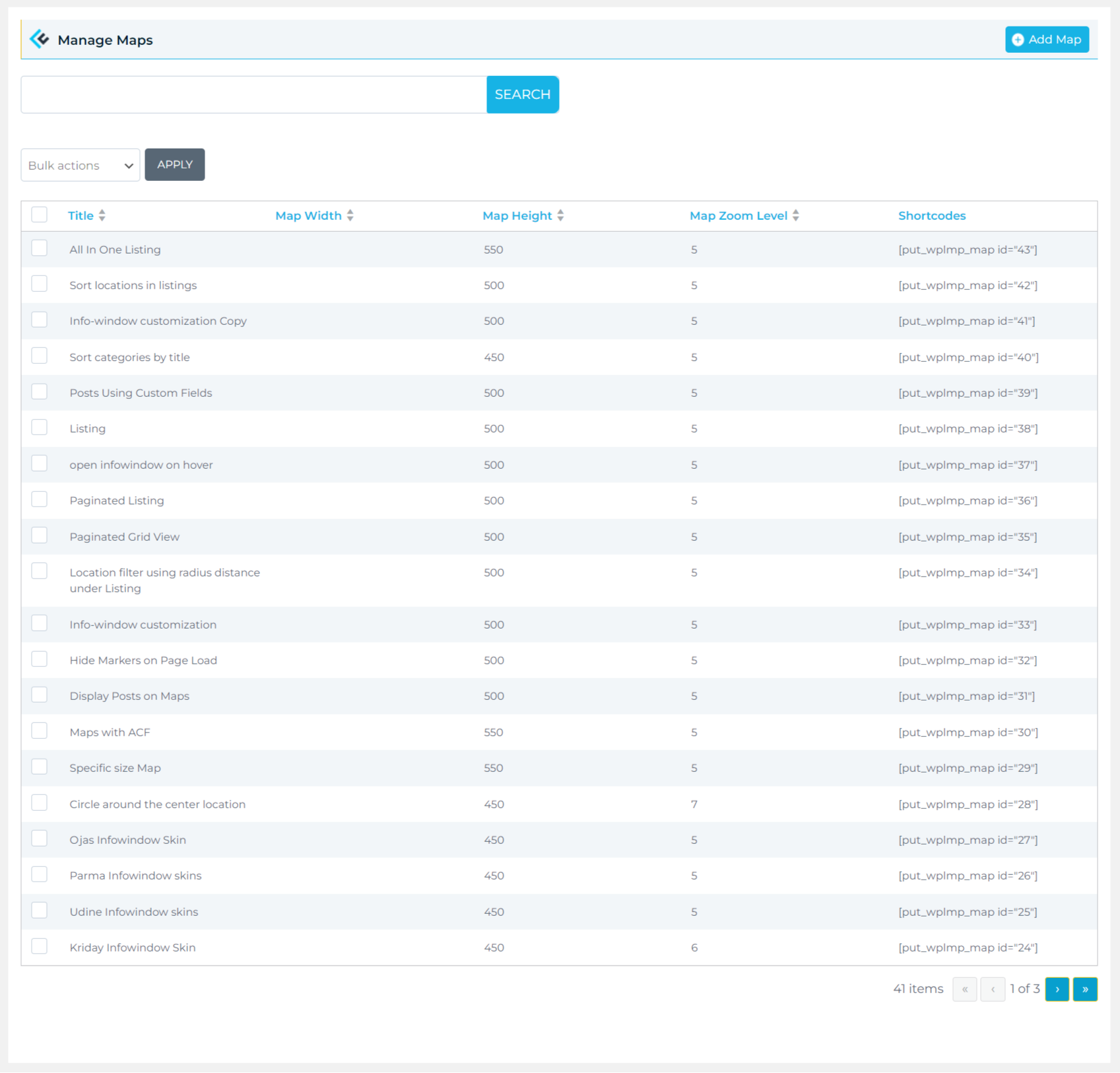 Manage Maps