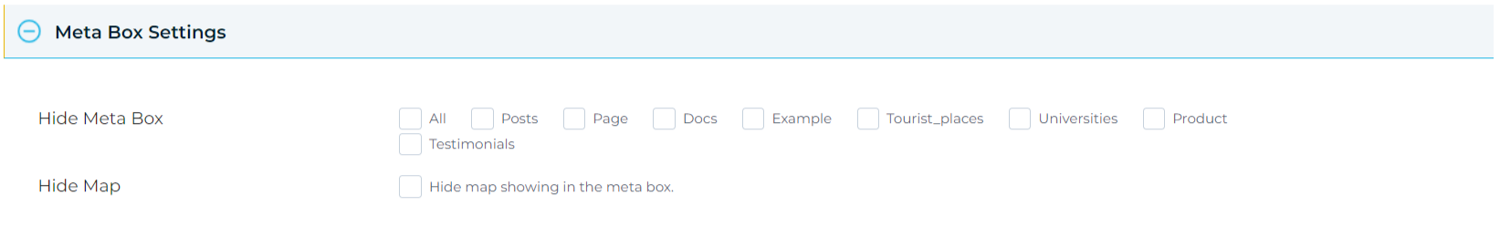 Meta Box Setting