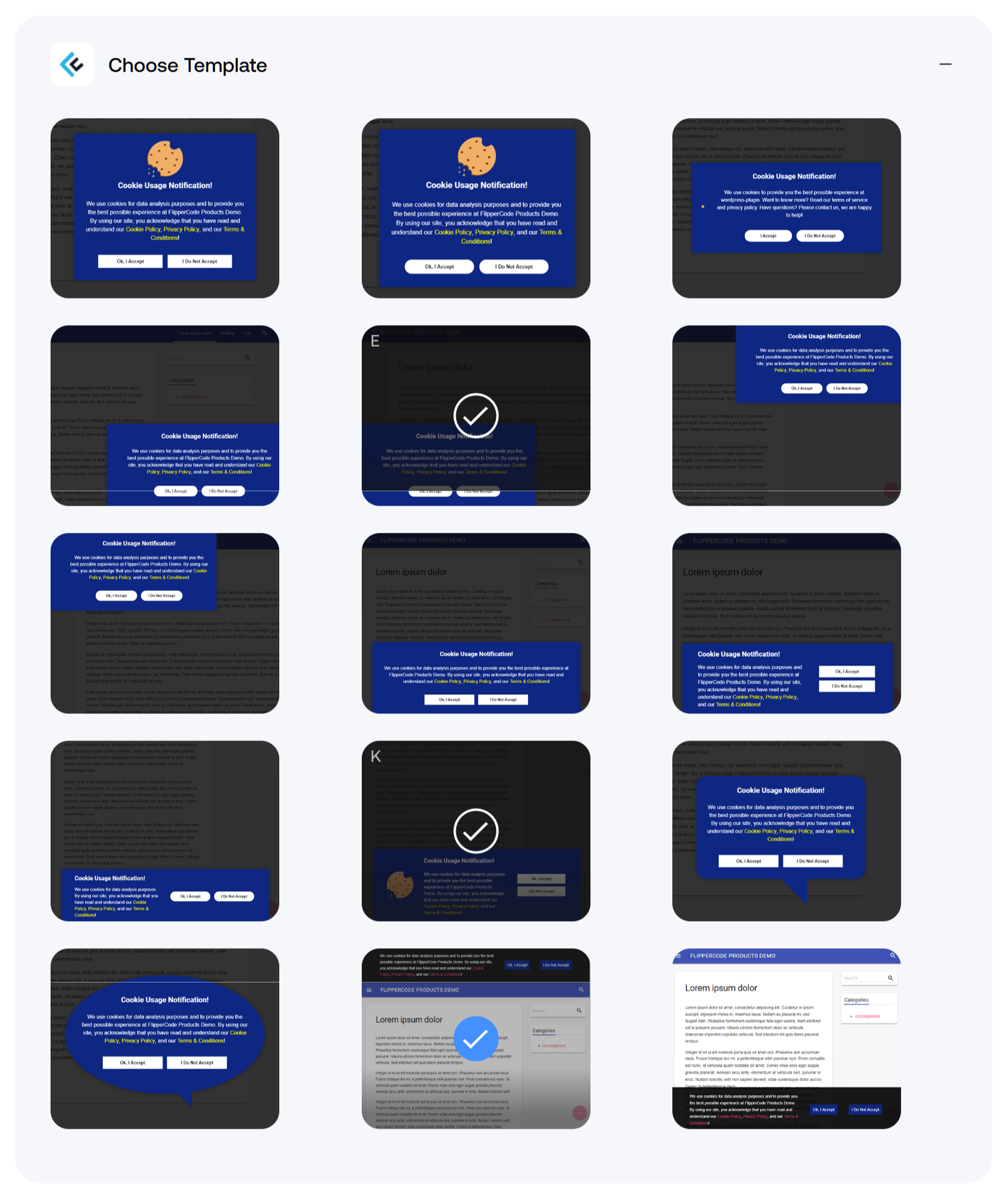 cookie consent templates for gdpr