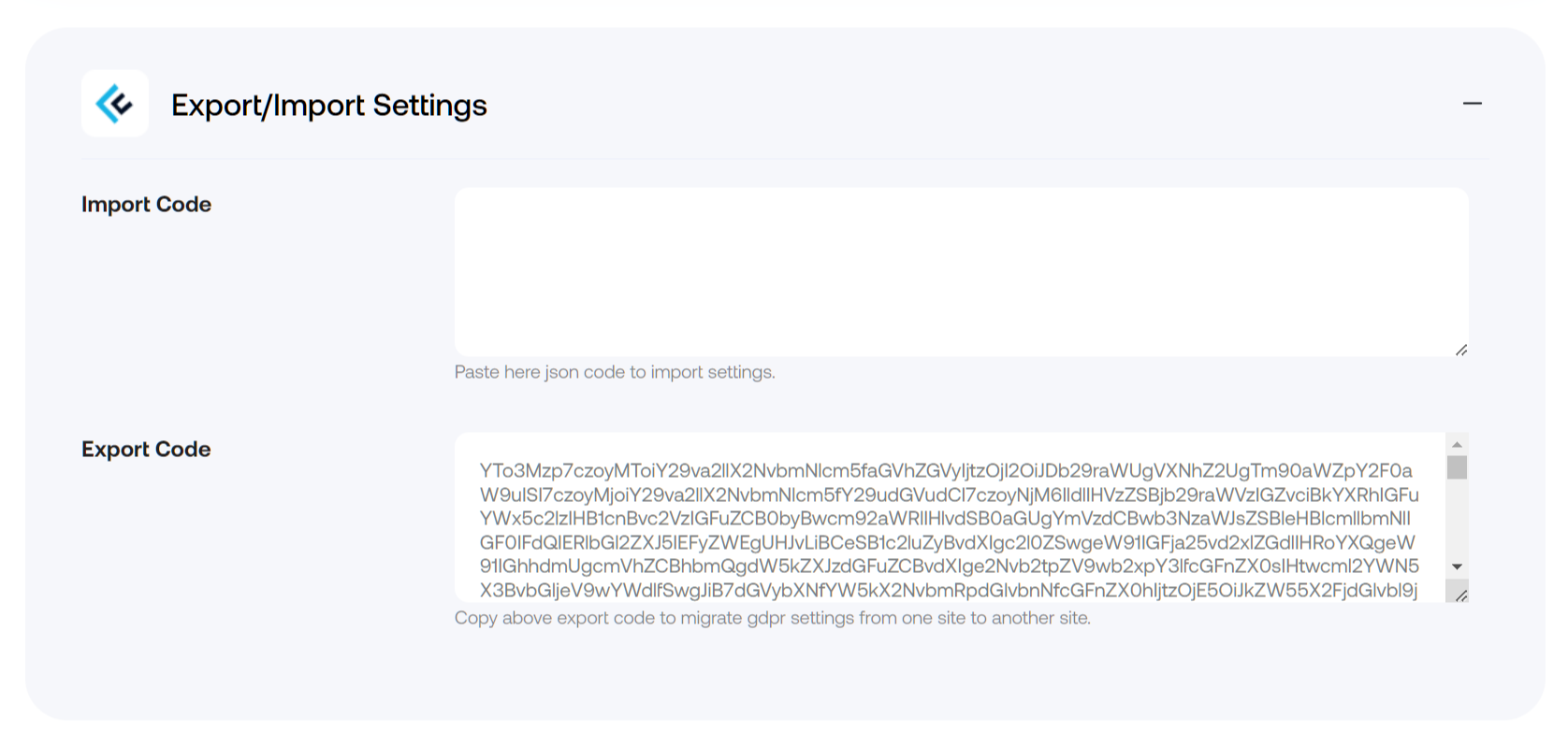 Export - Import GRPR Settings