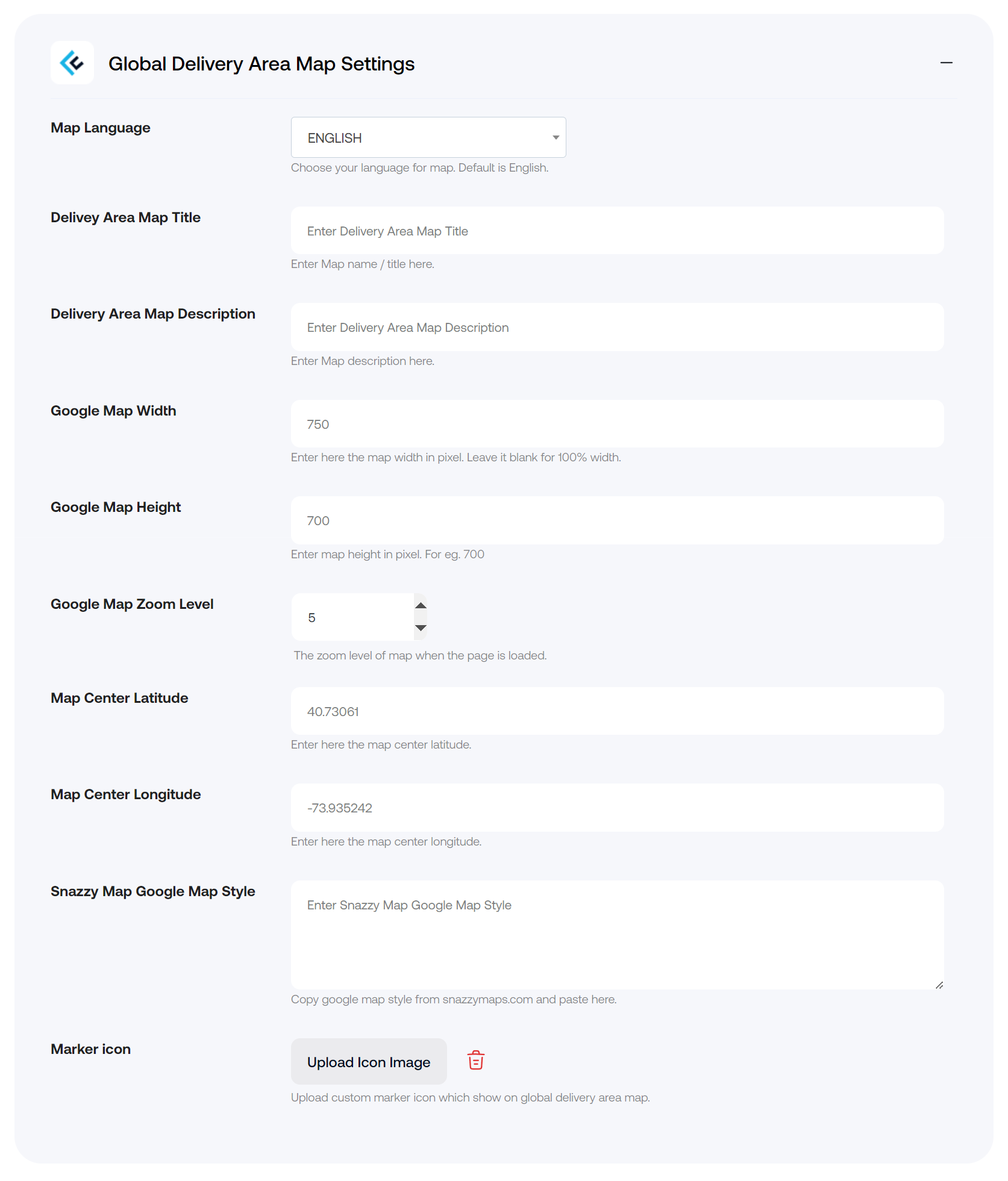 woocommerce map delivery area