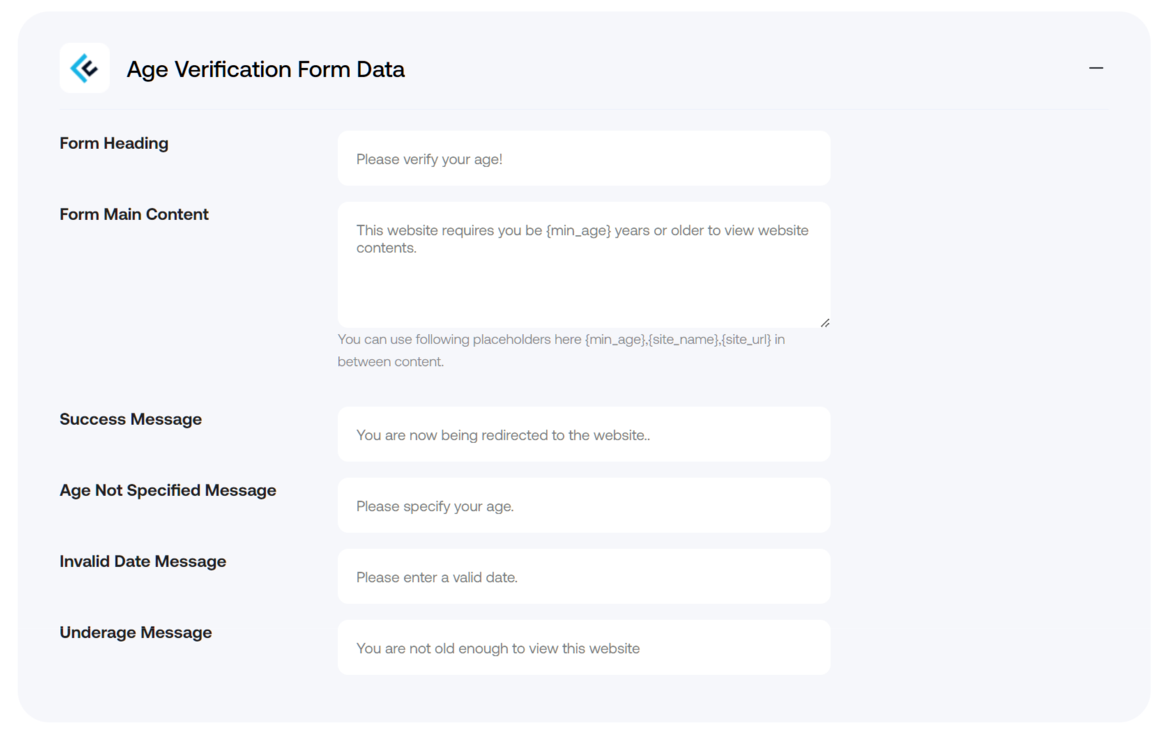 age checker for wordpress