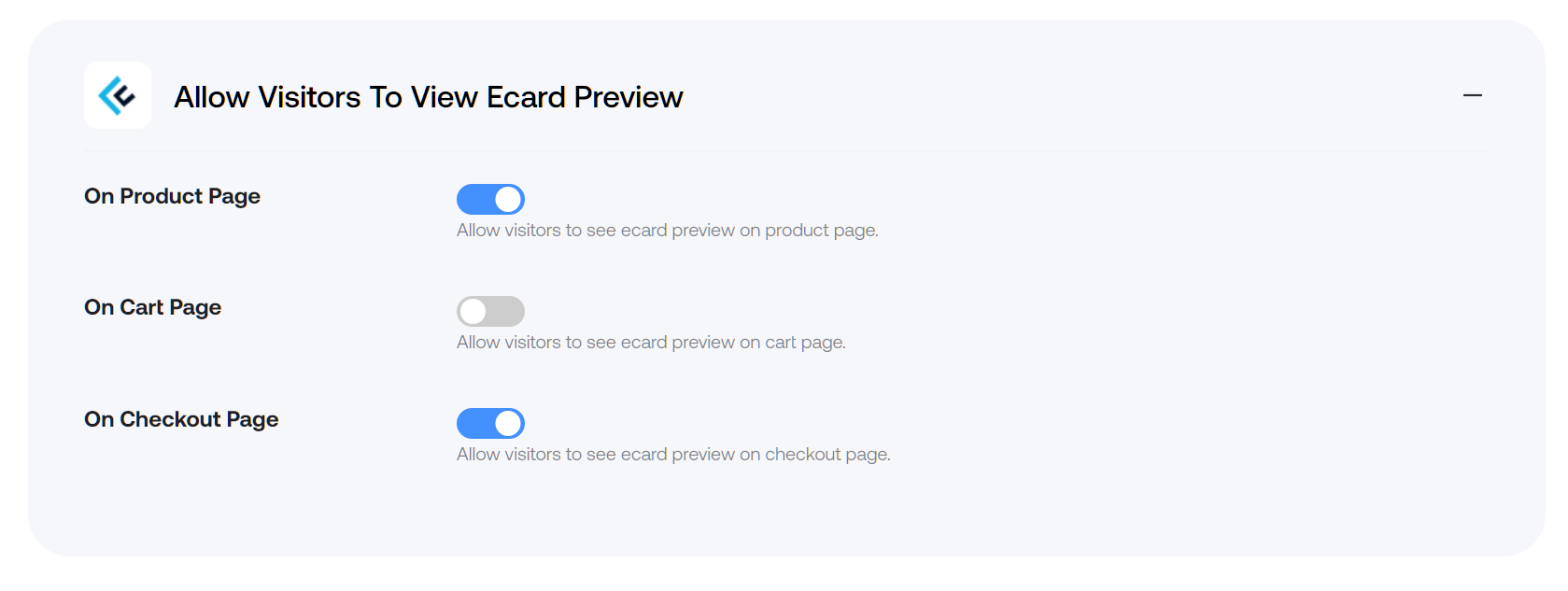 allow visiters to preview ecard