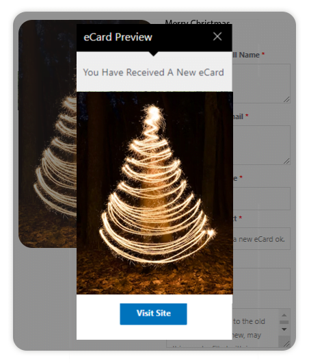 Live Preview of Your Custom eCard