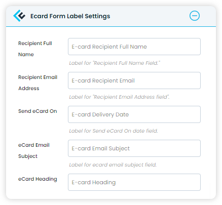 Easily Manage Your Ecard Form Labels