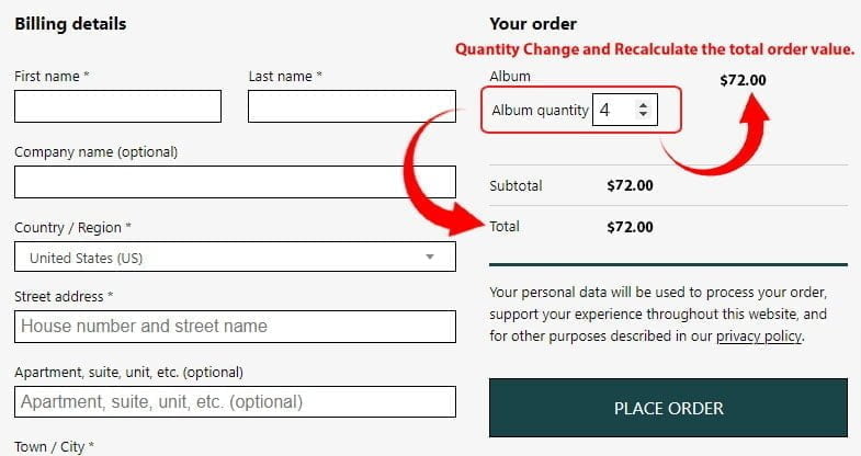 recalculate order value in woocommerce