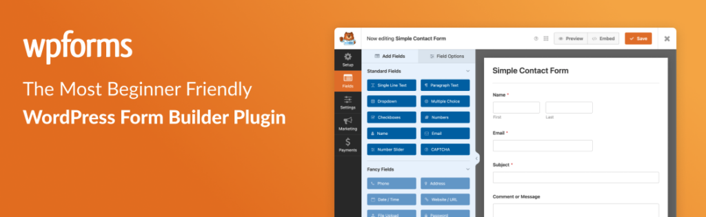 wpforms wordpress plugin