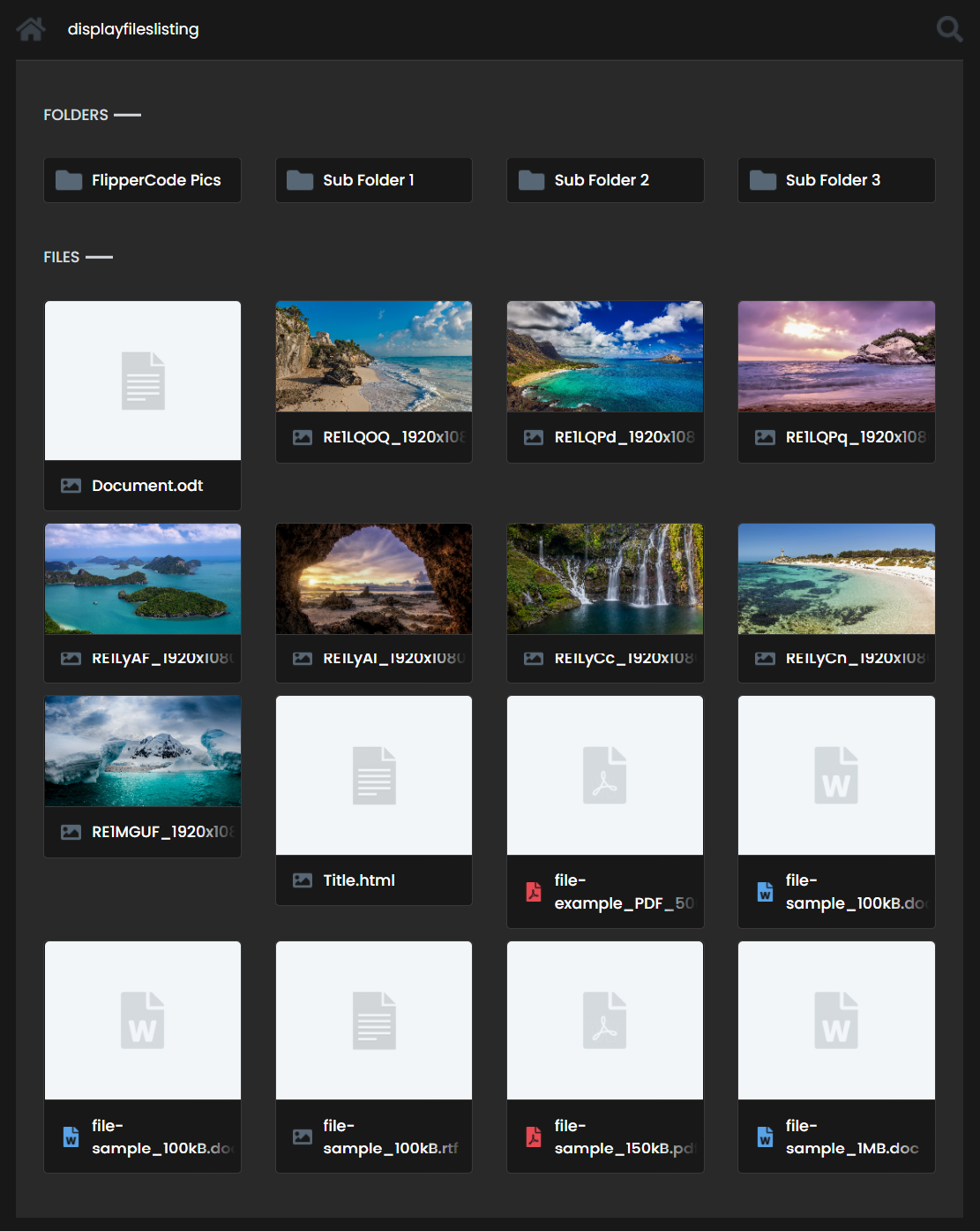 Google Drive storage files and folders