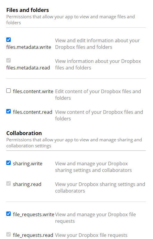 Files and Folders Collaboration