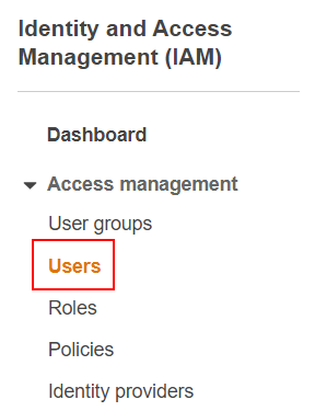 Identity and Acess Management Console