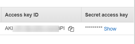 Access Key and Secret Key Id