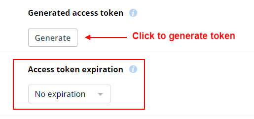 Generated Access Token