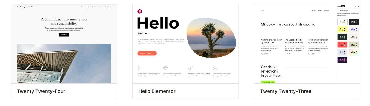 Block based WordPress Themes