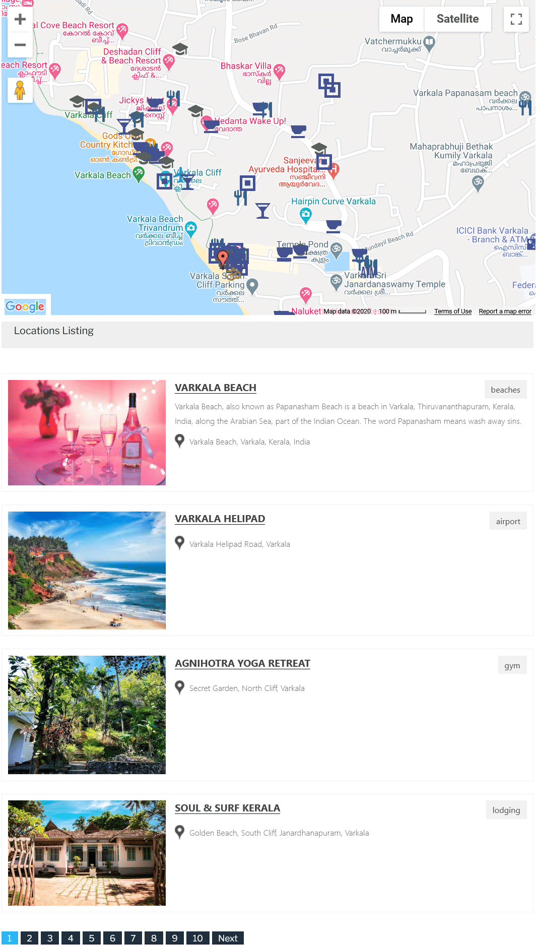 Nearby Amenities Listing on Google Maps