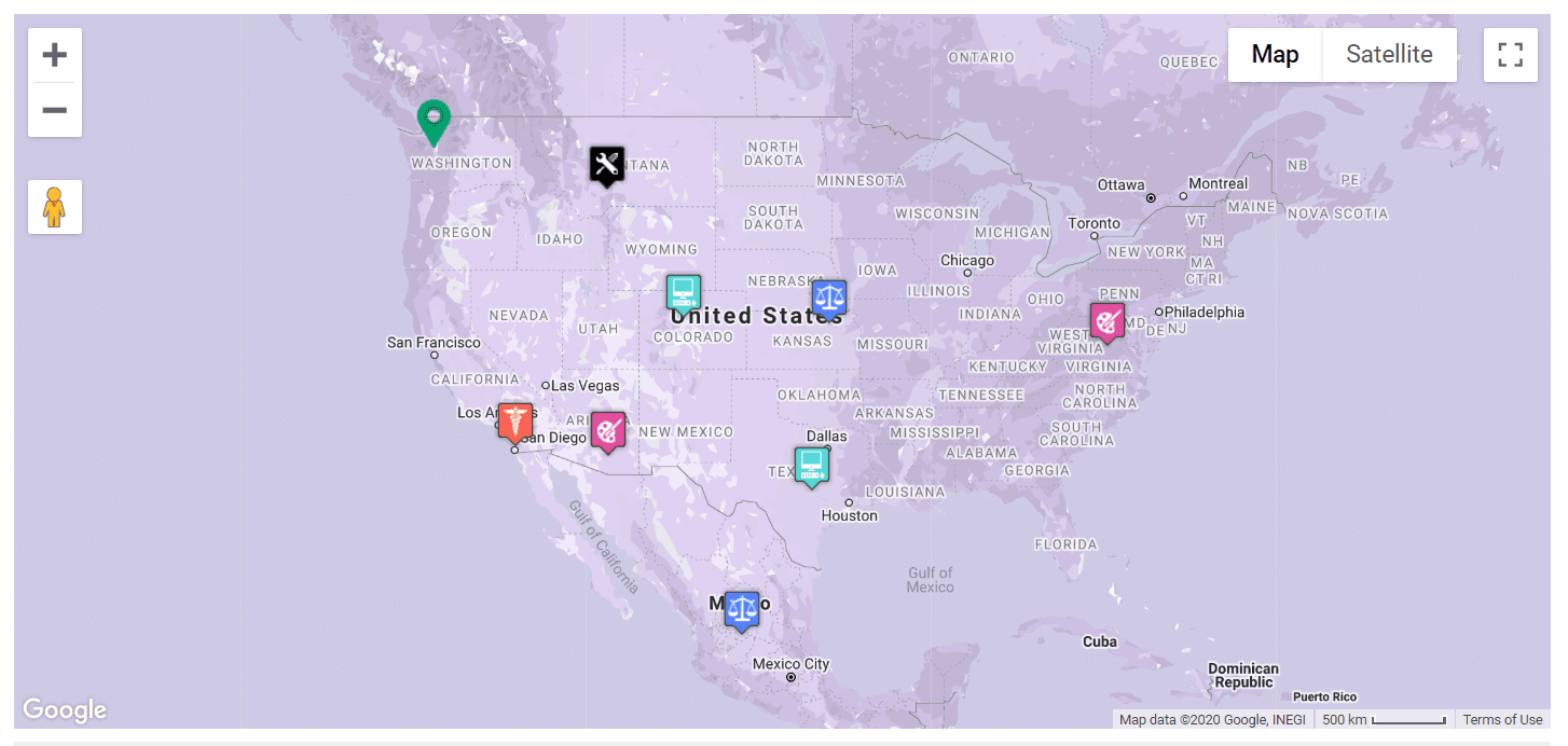 json to google map example