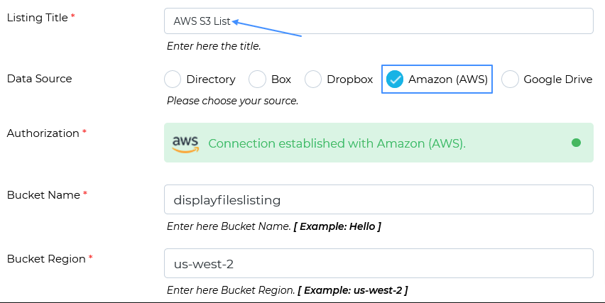 Create AWS Shortcode