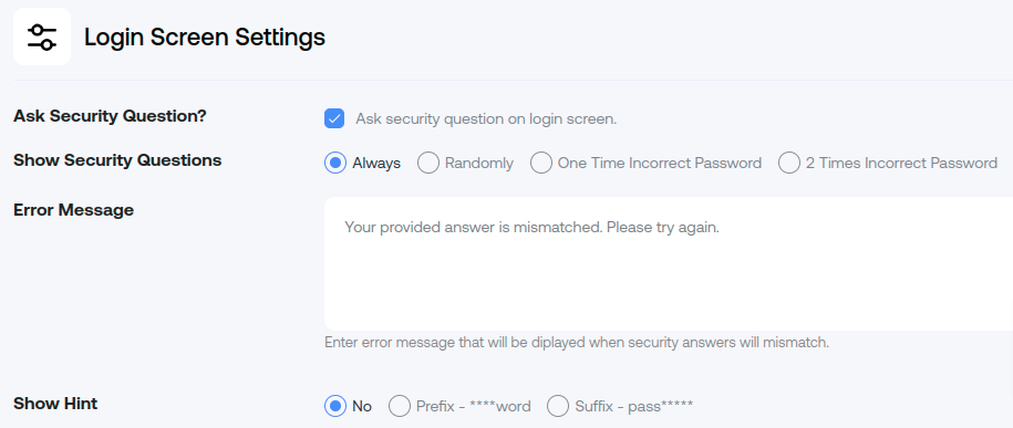 security-question-login-page