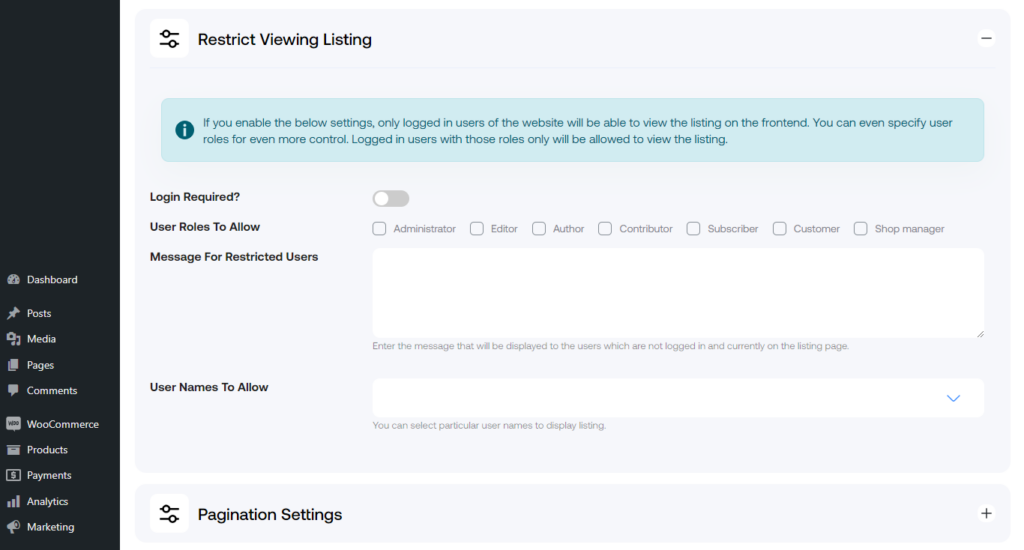 Restrict Files & folder listing in WordPress