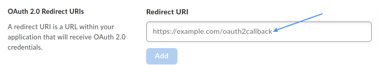 Redirect URI