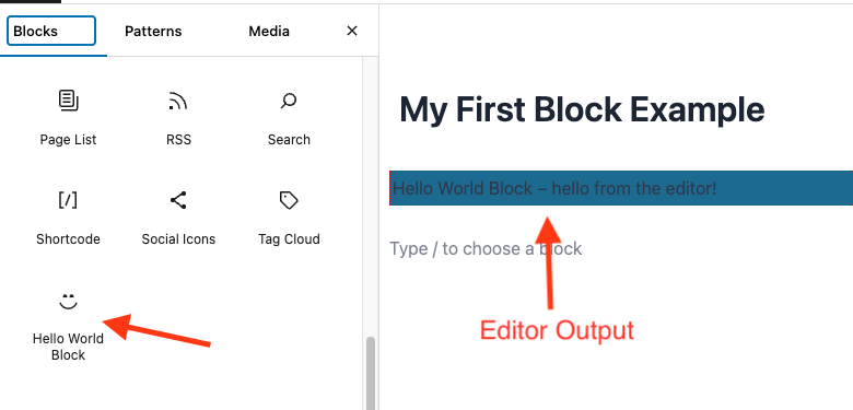 Hello World Block Plugin