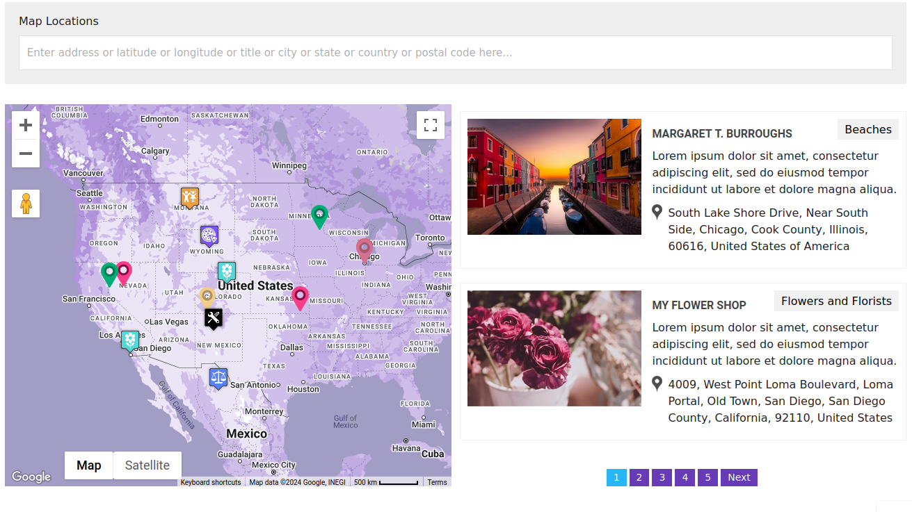 Maps Templates Integrates Easily With Your Current Theme