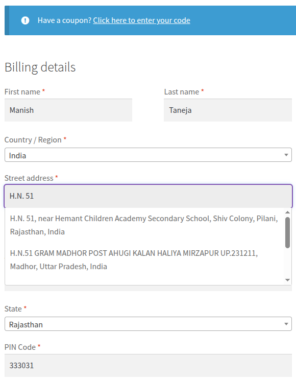 WooCommerce Classic Checkout Form WooCommerce Classic Checkout Form
