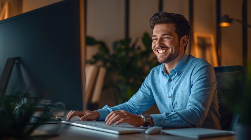 Happy after saving time