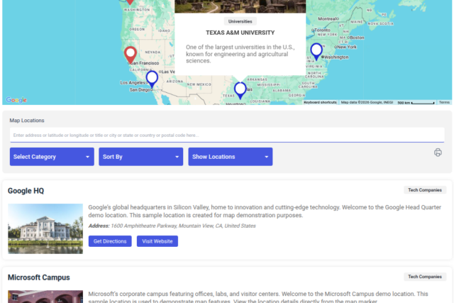 WP Maps : A Free WordPress Map Plugin With Search, Filters & Listing WP Maps : A Free WordPress Map Plugin With Search, Filters & Listing