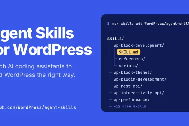 WordPress AI Agent Skills For WP Developers WordPress AI Agent Skills For WP Developers