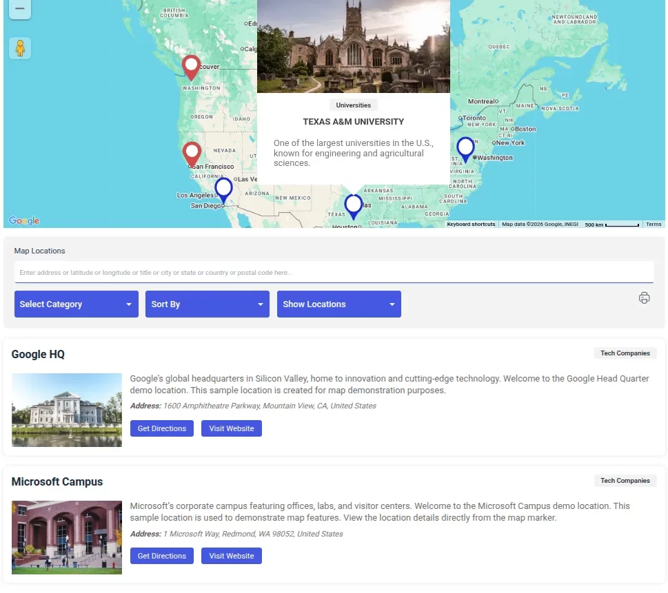 WP Maps : A Free WordPress Map Plugin With Search, Filters & Listing WP Maps : A Free WordPress Map Plugin With Search, Filters & Listing